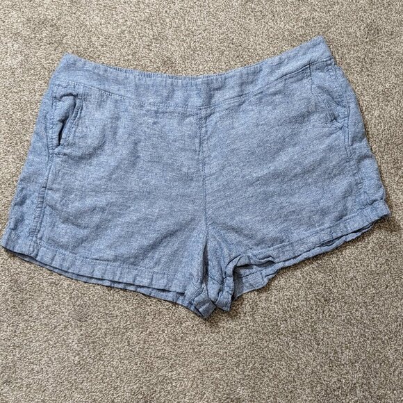 Women's GAP Blue Linen / Rayon Pull-On High Rise Shorts w Pockets; Size XXL - Picture 1 of 5